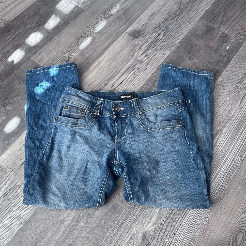 rewind vintage blue denim jeans pants